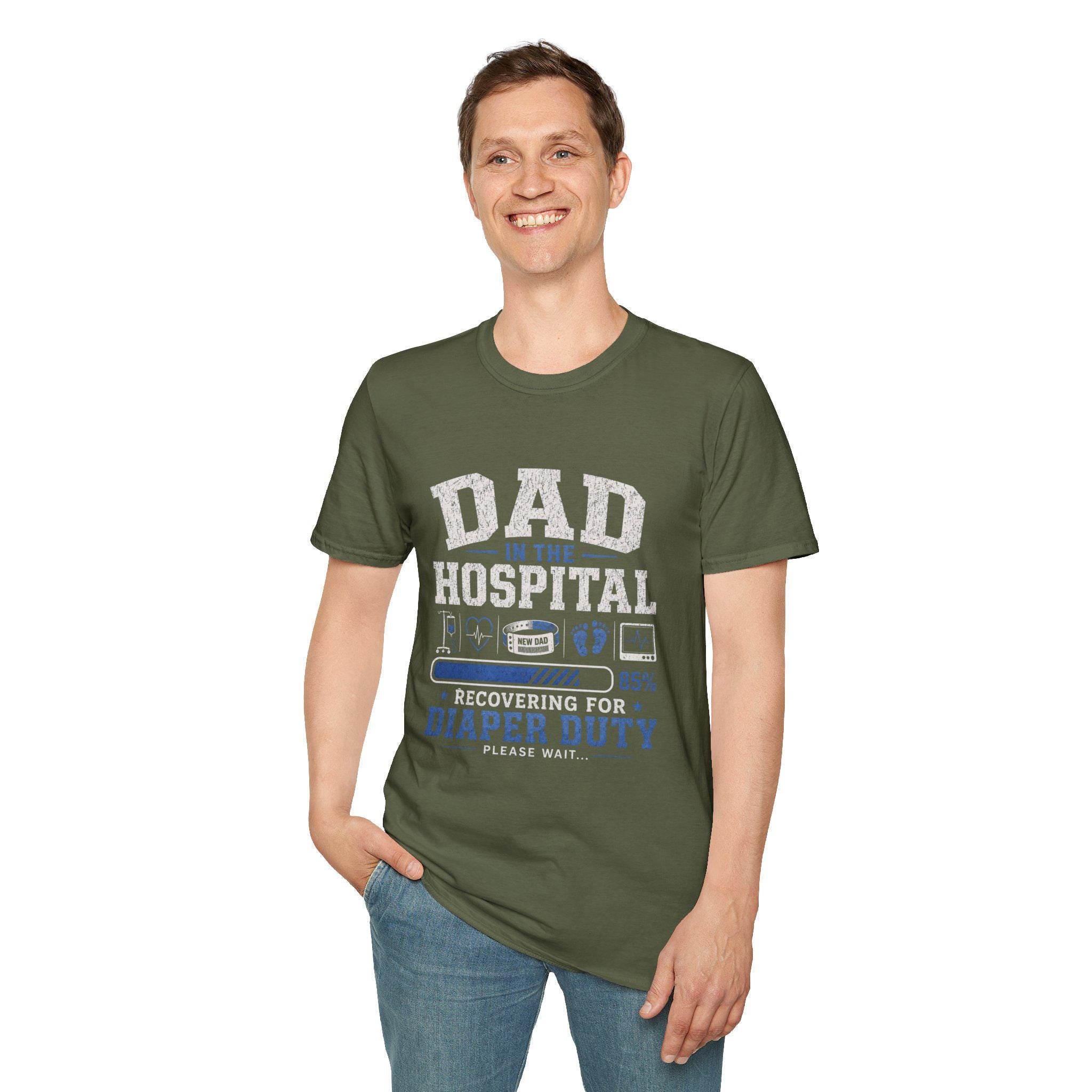 NEW Dad in the Hospital T-Shirt | Recovering from Diaper Duty 250th Anniversary, Father's Day Gift, Excellent Gift!