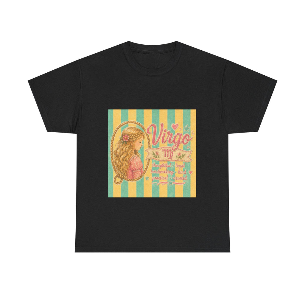 Virgo Zodiac Maiden Tee | Retro Striped Astrology Graphic Tee, Excellent Gift!