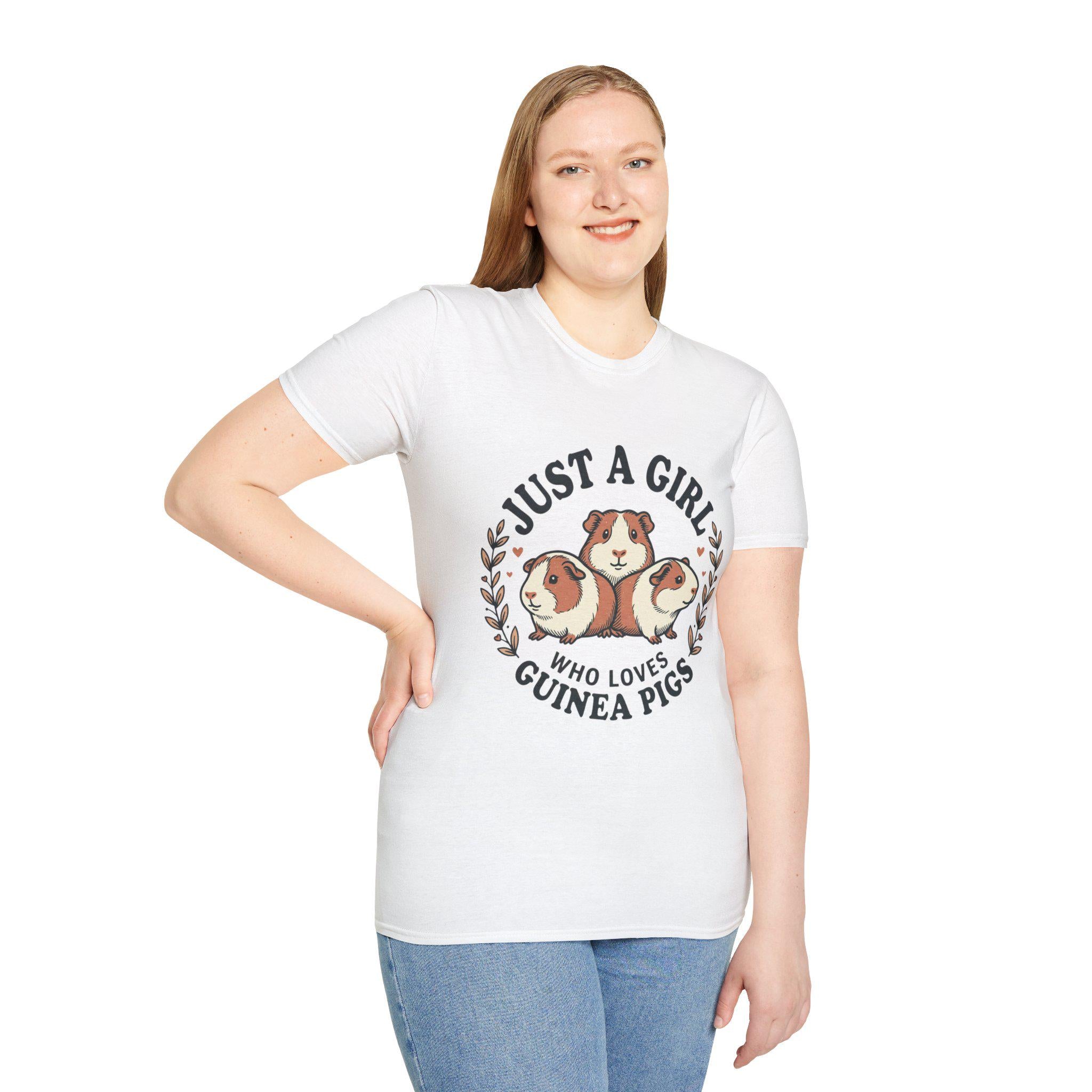 Just a Girl Who Loves Guinea Pigs T-Shirt | Guinea Pig Illustration