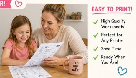 14 Days Homeschool Phonics Worksheets, Science of Reading Printable Activities (Digital Download)