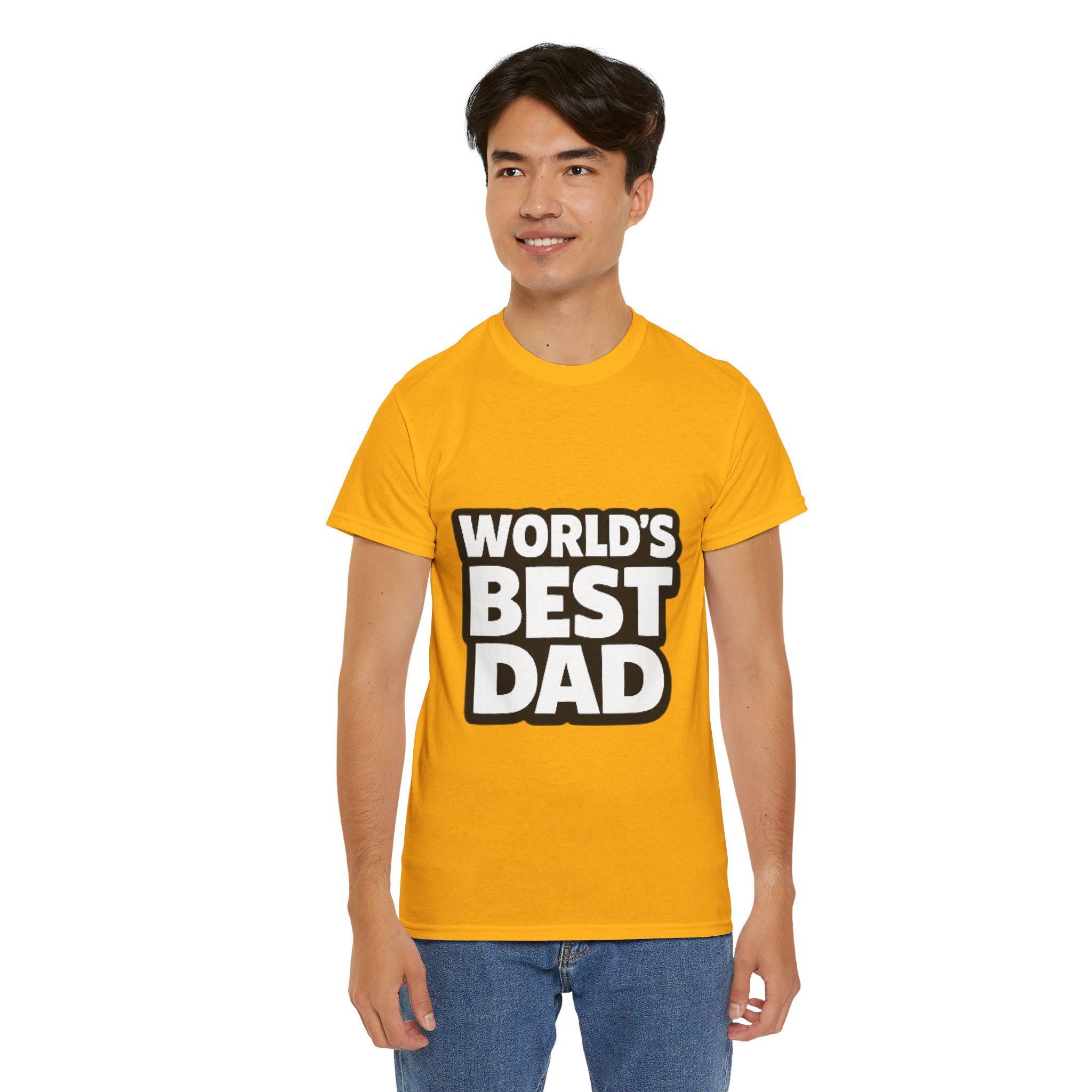 World Dad T-Shirt | Retro Bold Lettering Dad Tee, Excellent Gift!
