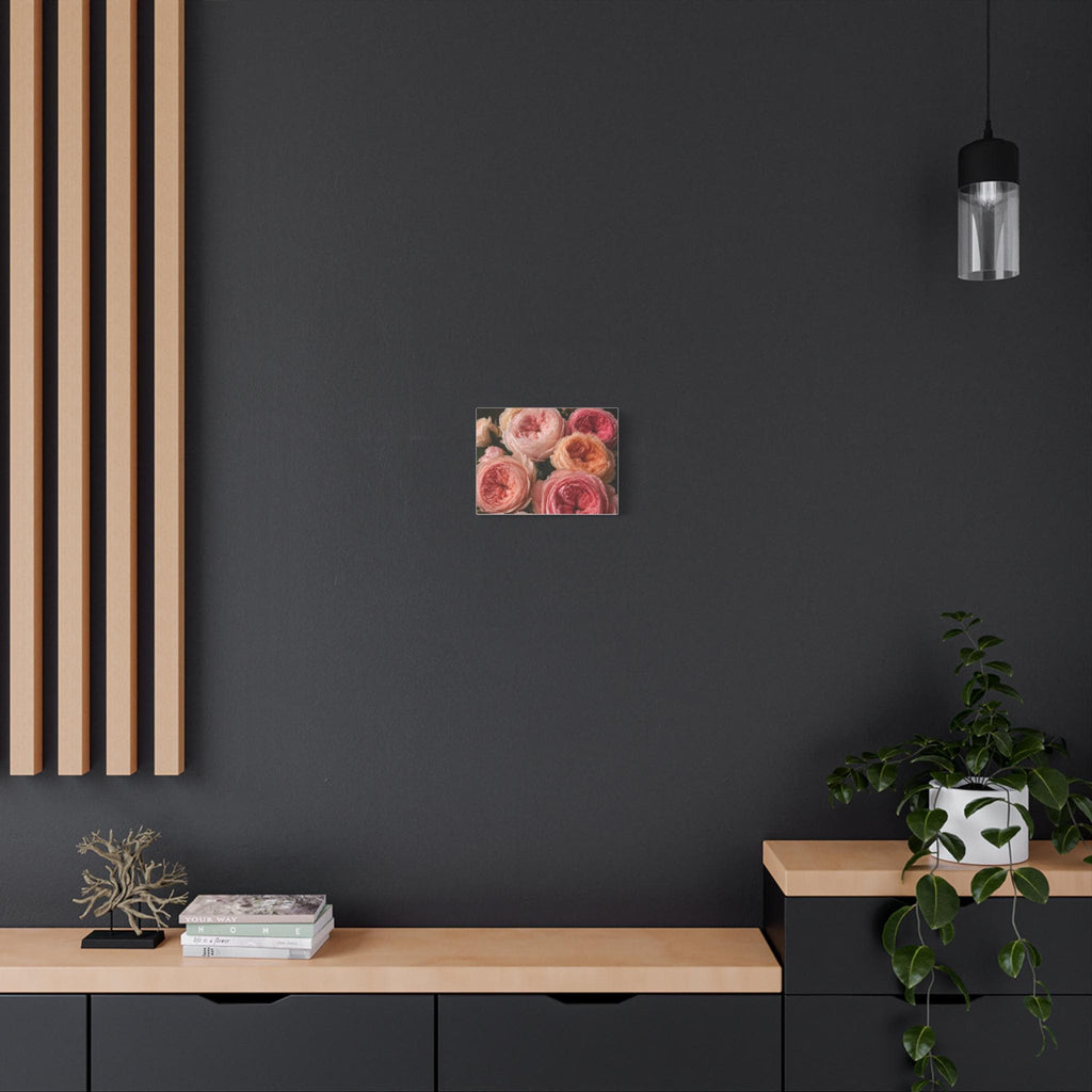 Pink Garden Roses Canvas, Excellent Gift!