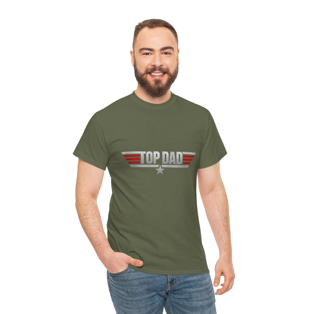 Top Dad retro wings Tee | Father graphic shirt, military star logo, Excellent Gift!