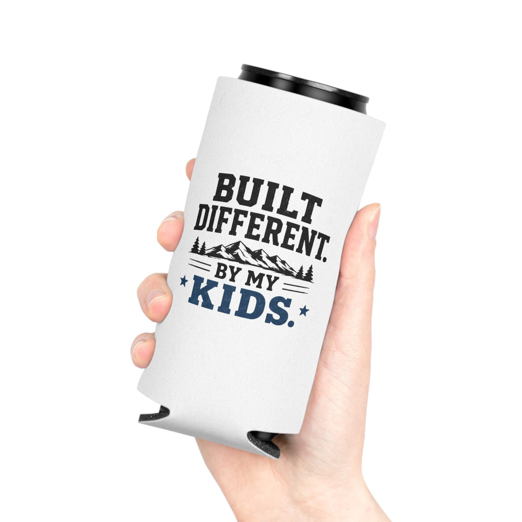 Built Different Can Cooler | Mountain Dad Humor Koozie, Excellent Gift!