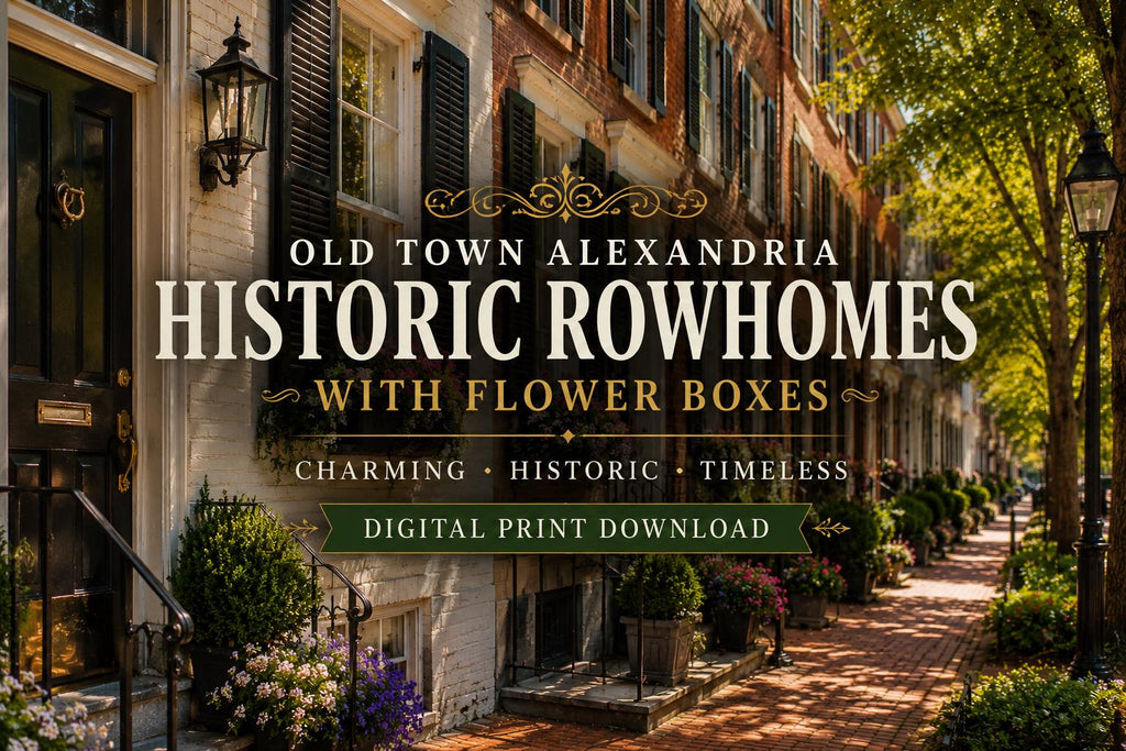 Old Town Alexandria Rowhomes Print | Historic Virginia Architecture (Digital Download), Excellent Gift!
