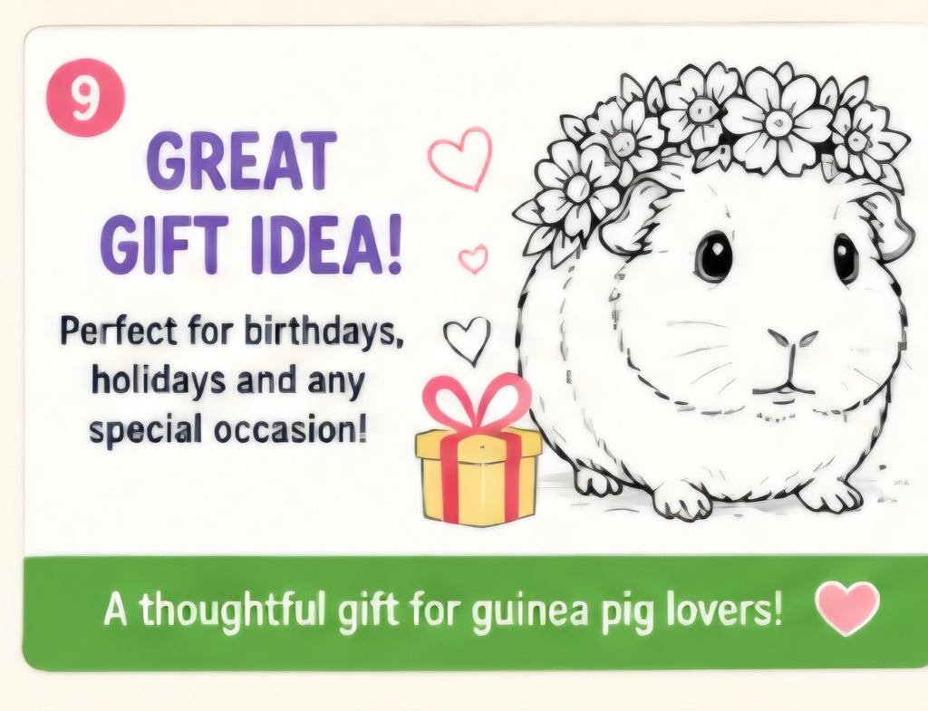 Guinea Pig Coloring Book, 30+ Printable Pages, Gift for Parents, Gift for Children, Kids Activity (Instant Download)