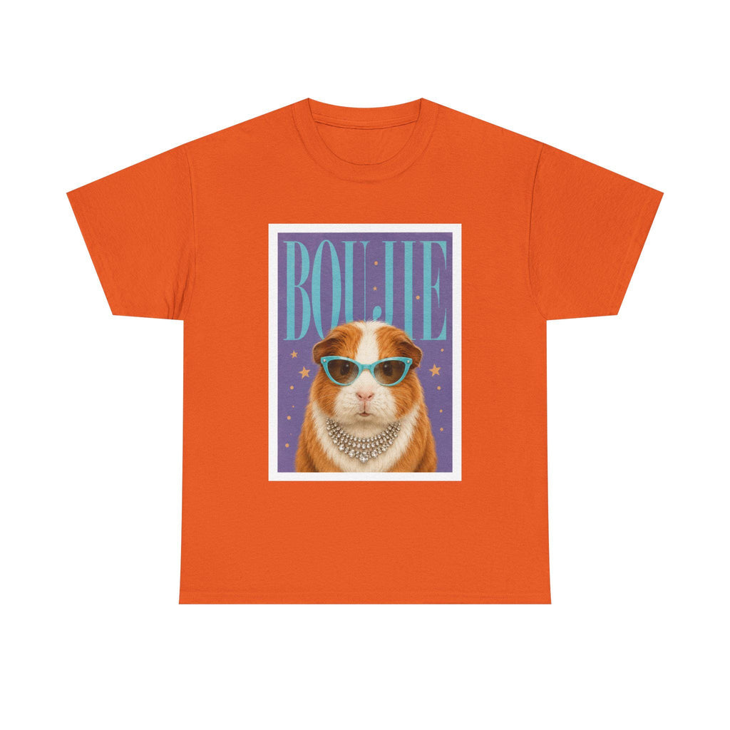 Boujie Guinea Pig Sunglasses Pearls Portrait T-Shirt, Retro Cavy Lover Tee, Excellent Gift!