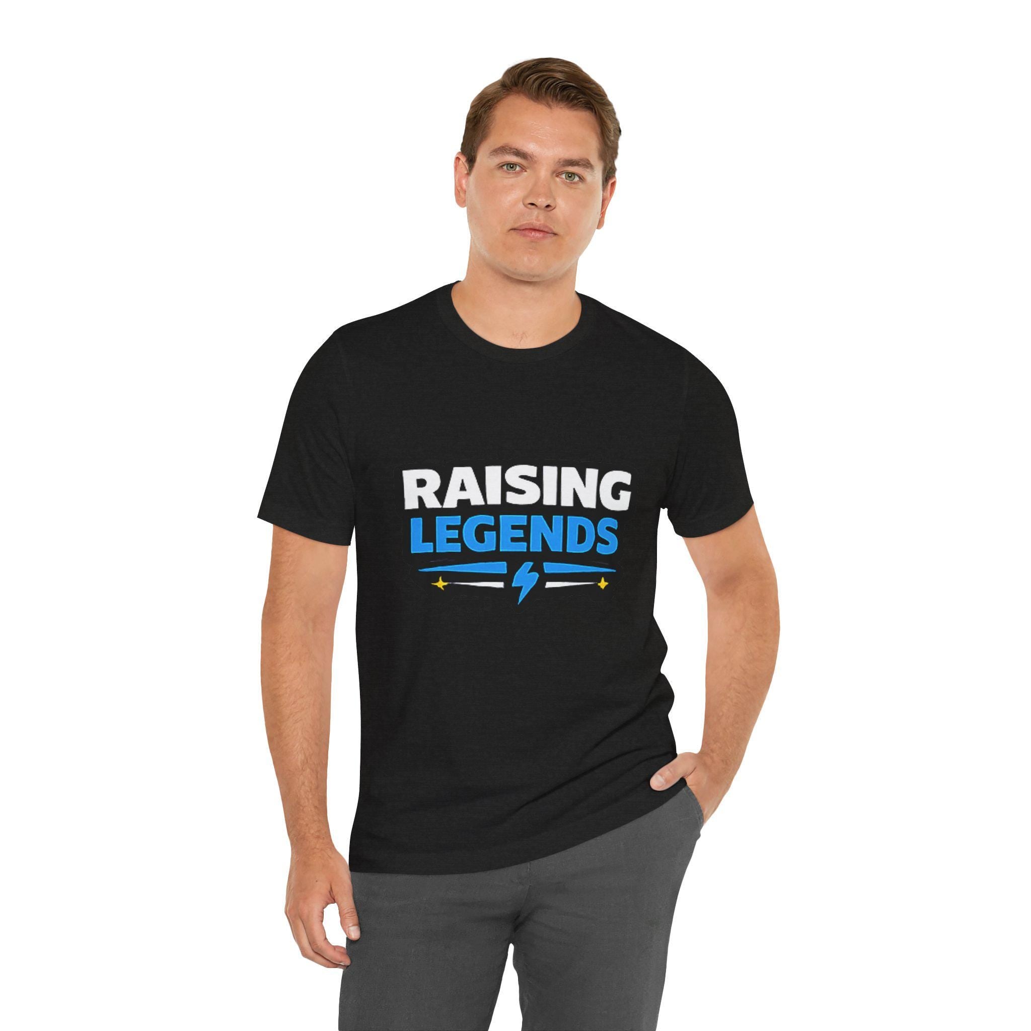 Raising Legends Tee | Kids Parenting Pride Shirt, Lightning Bolt Design, Excellent Gift!