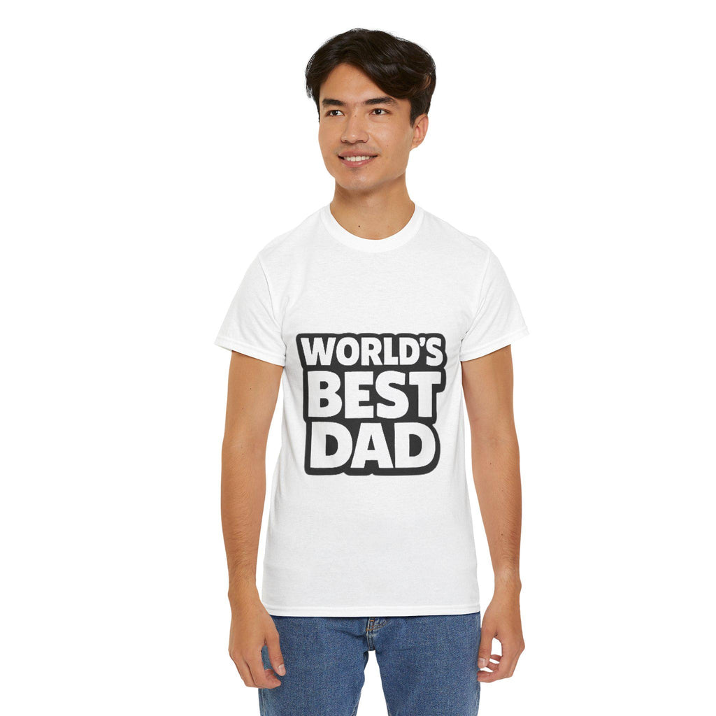 World Dad T-Shirt | Retro Bold Lettering Dad Tee, Excellent Gift!