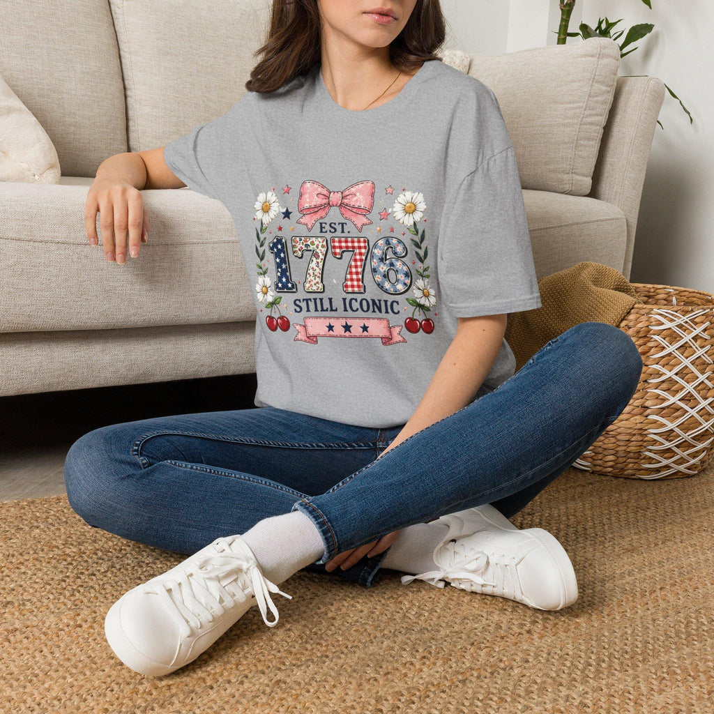 1776 Floral Patriotic T-Shirt | Americana Independence Day, 250th Anniversary Tee, Excellent Gift!
