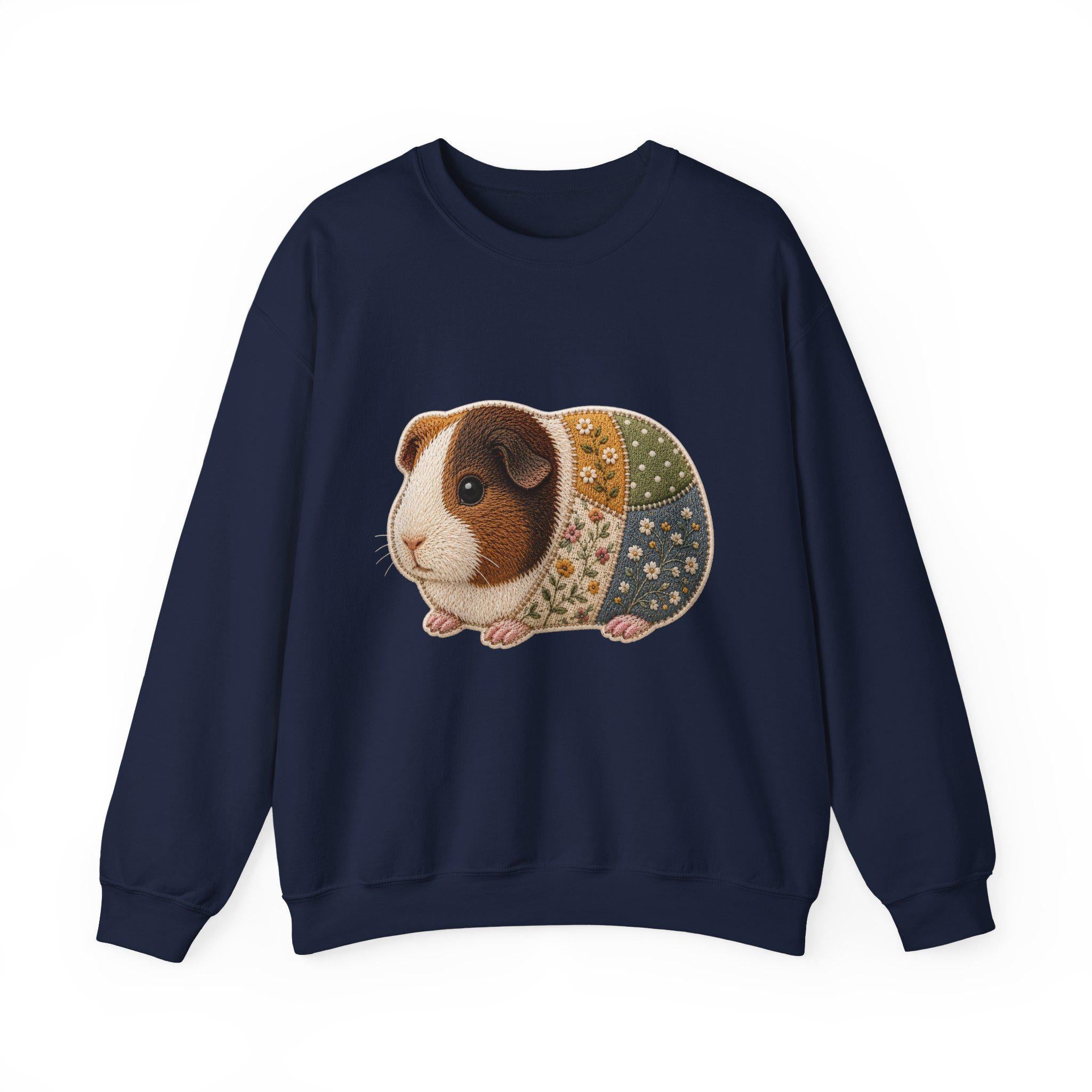 Patchwork Guinea Pig Sweatshirt | Quilted Animal Crewneck, Excellent Gift!