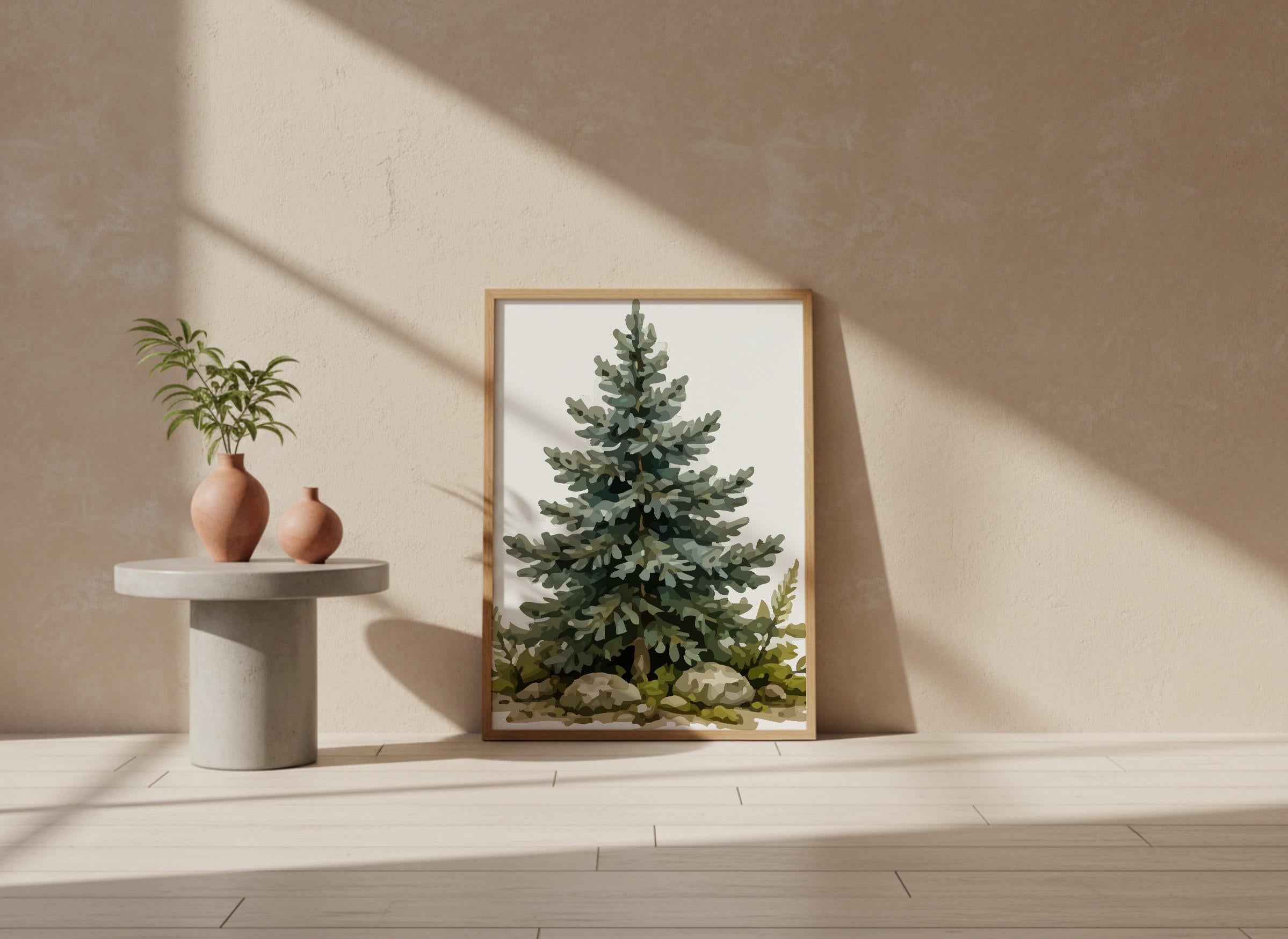 Watercolor Pine Tree Clipart Bundle, Woodland Evergreen Graphics (Digital Download), Excellent Gift!
