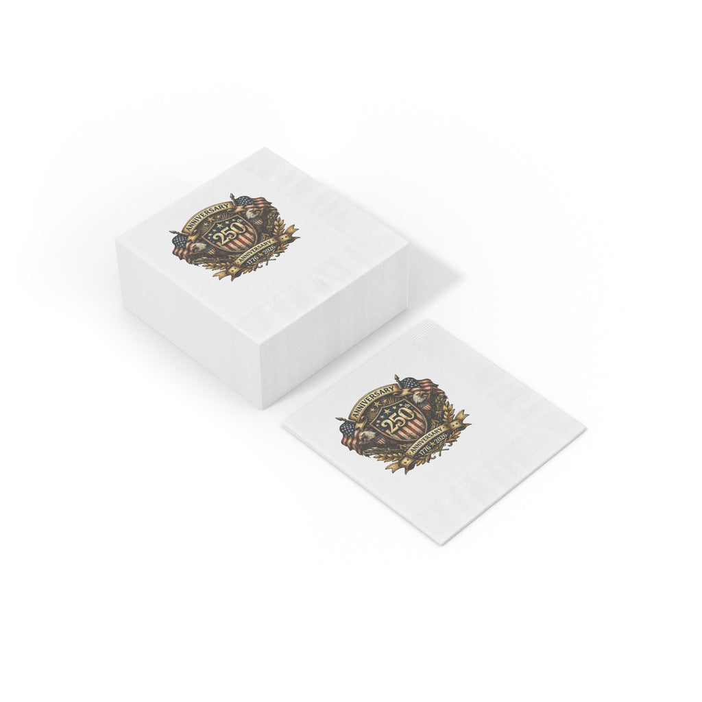 250th Anniversary Crest Napkins | 1776-2026 Patriotic Party Napkin, Excellent Gift!