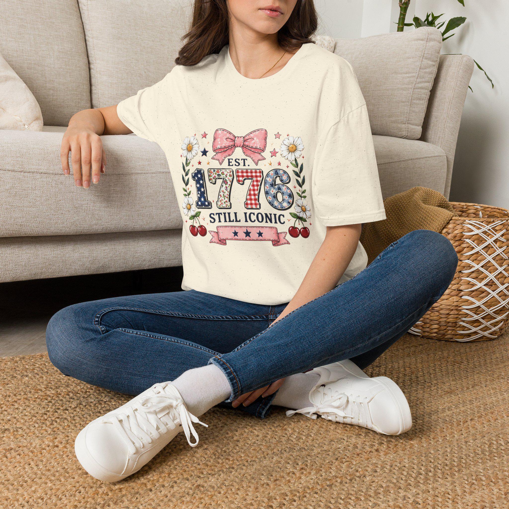 1776 Floral Patriotic T-Shirt | Americana Independence Day, 250th Anniversary Tee, Excellent Gift!