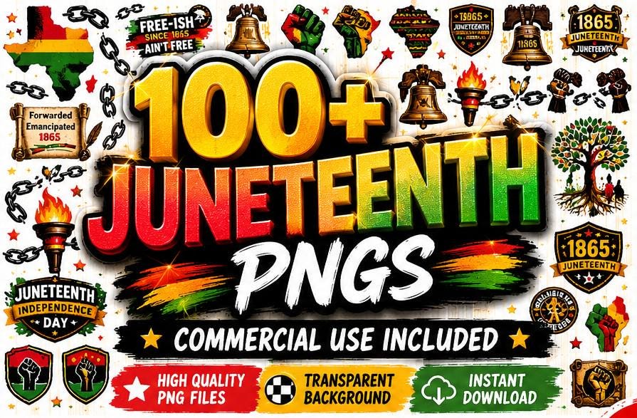 100+ Juneteenth PNG Clipart Bundle, Black History PNG, Freedom Day Graphics, Commercial Use, Sublimation Designs
