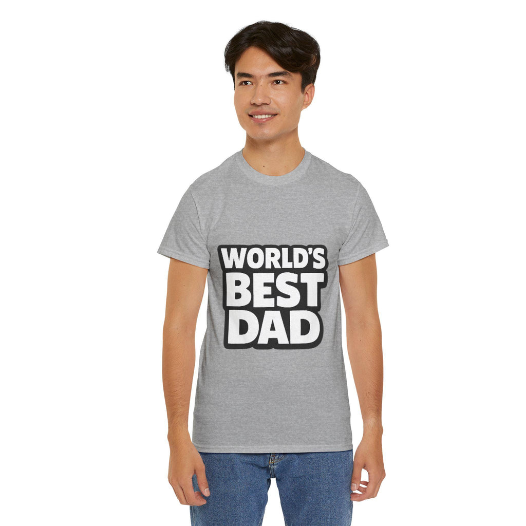 World Dad T-Shirt | Retro Bold Lettering Dad Tee, Excellent Gift!