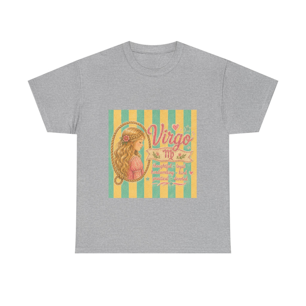 Virgo Zodiac Maiden Tee | Retro Striped Astrology Graphic Tee, Excellent Gift!
