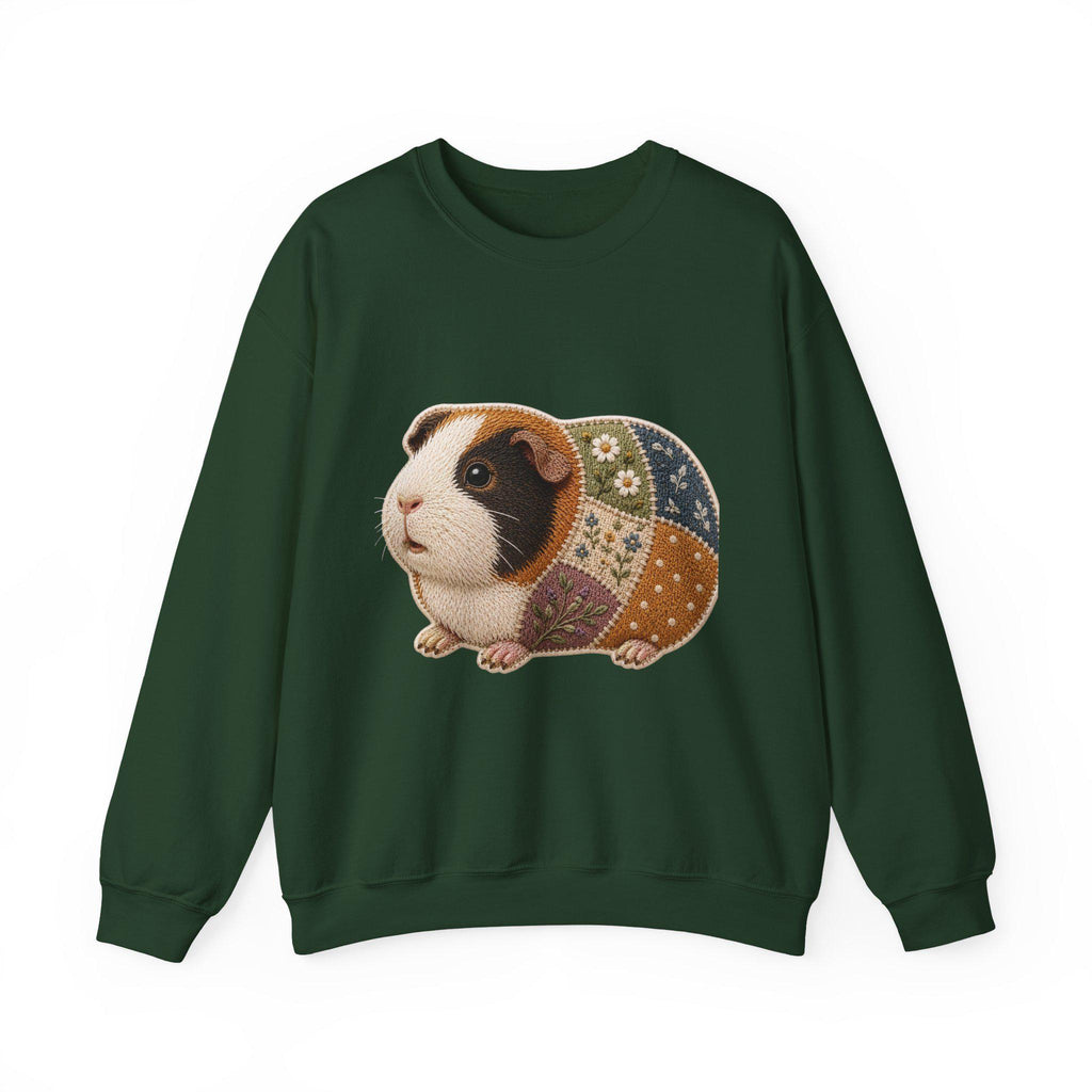Patchwork Guinea Pig Embroidered Sweatshirt | Cozy Crewneck Pet Lover Gift, Excellent Gift!