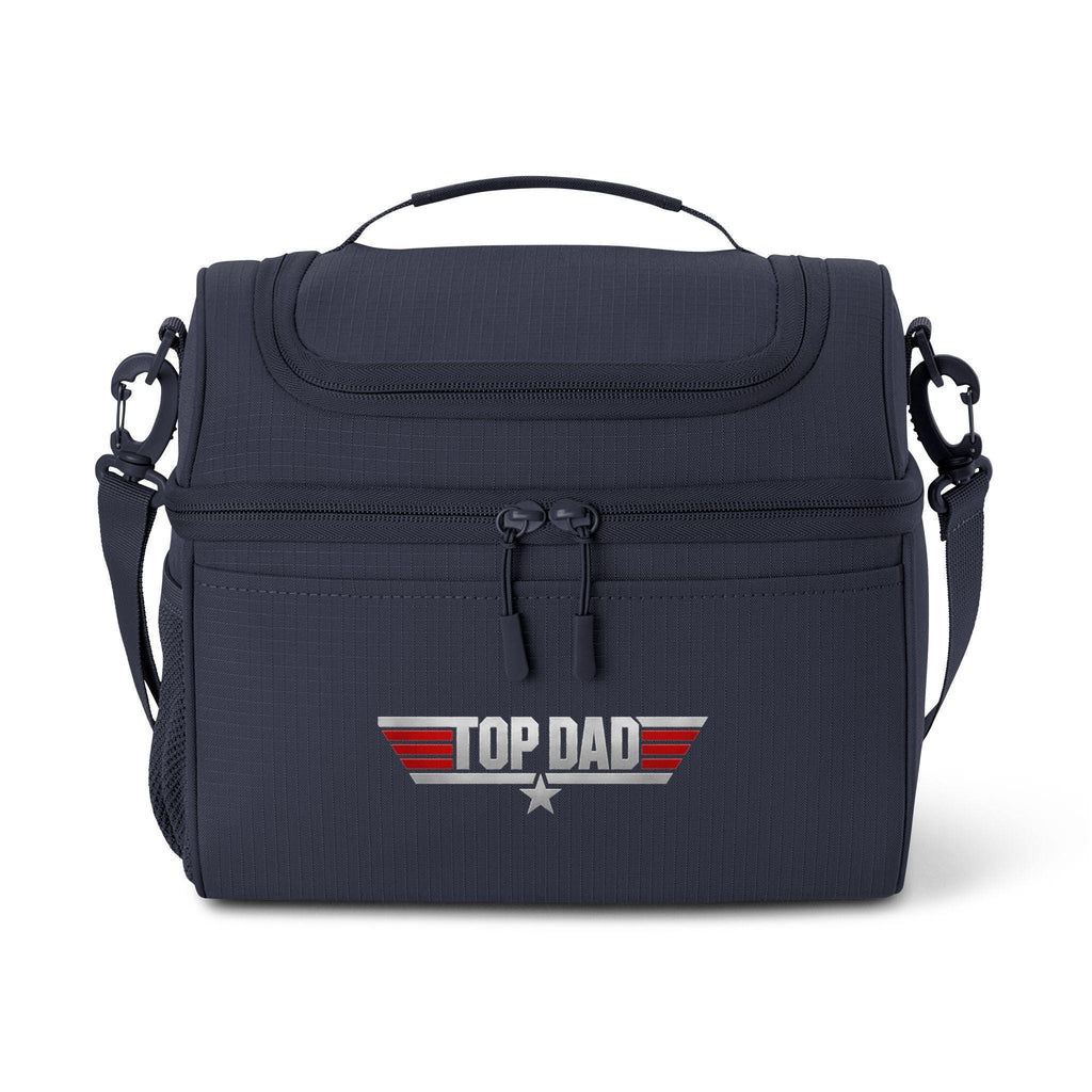 Top Dad Cooler Bag | Insulated Lunch Tote, Patriotic Stripe Design, Excellent Gift!