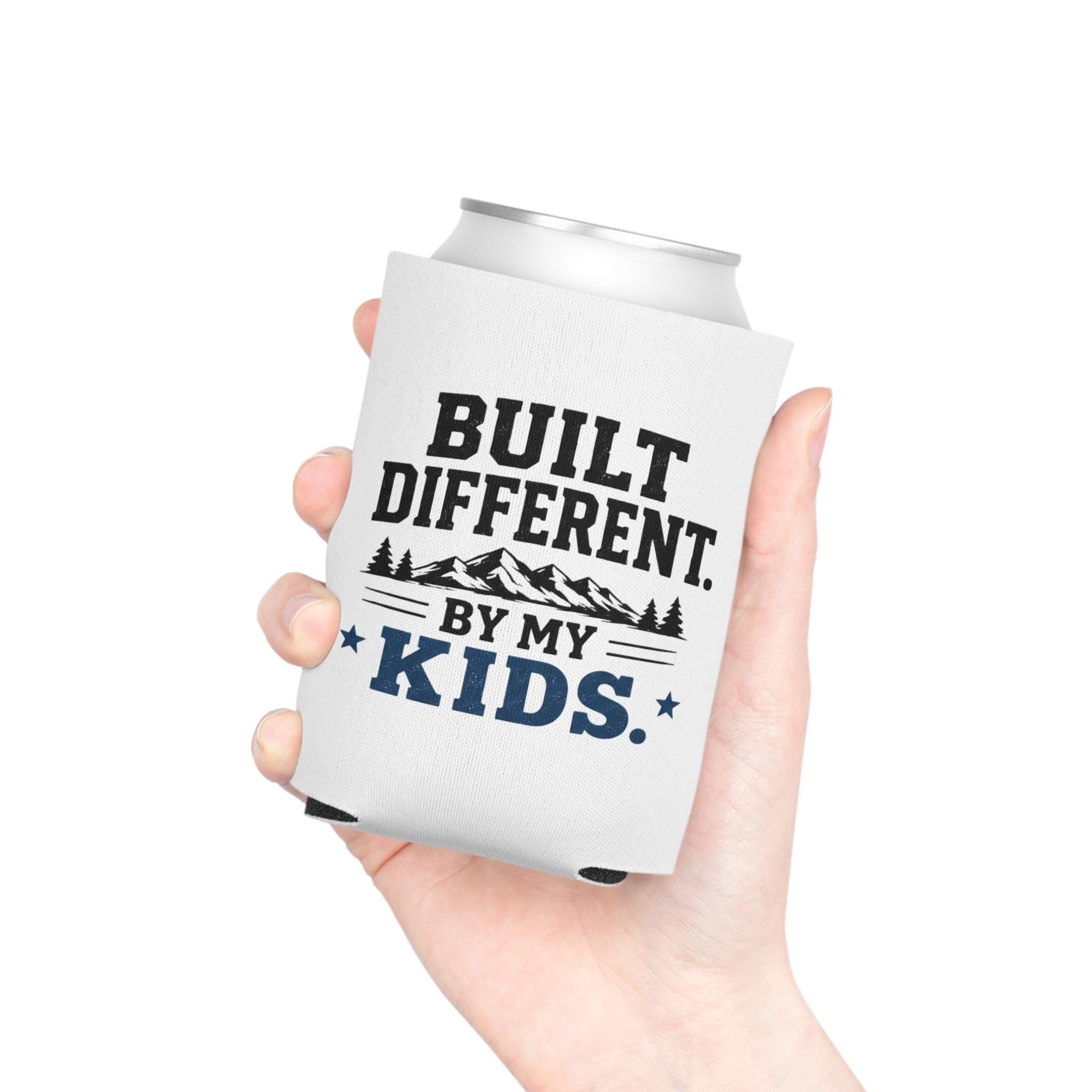 Built Different Can Cooler | Mountain Dad Humor Koozie, Excellent Gift!