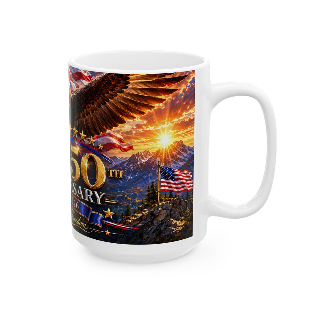 250th Anniversary Eagle Mug | 1776-2026 Patriotic Ceramic Coffee Cup, Excellent Gift!