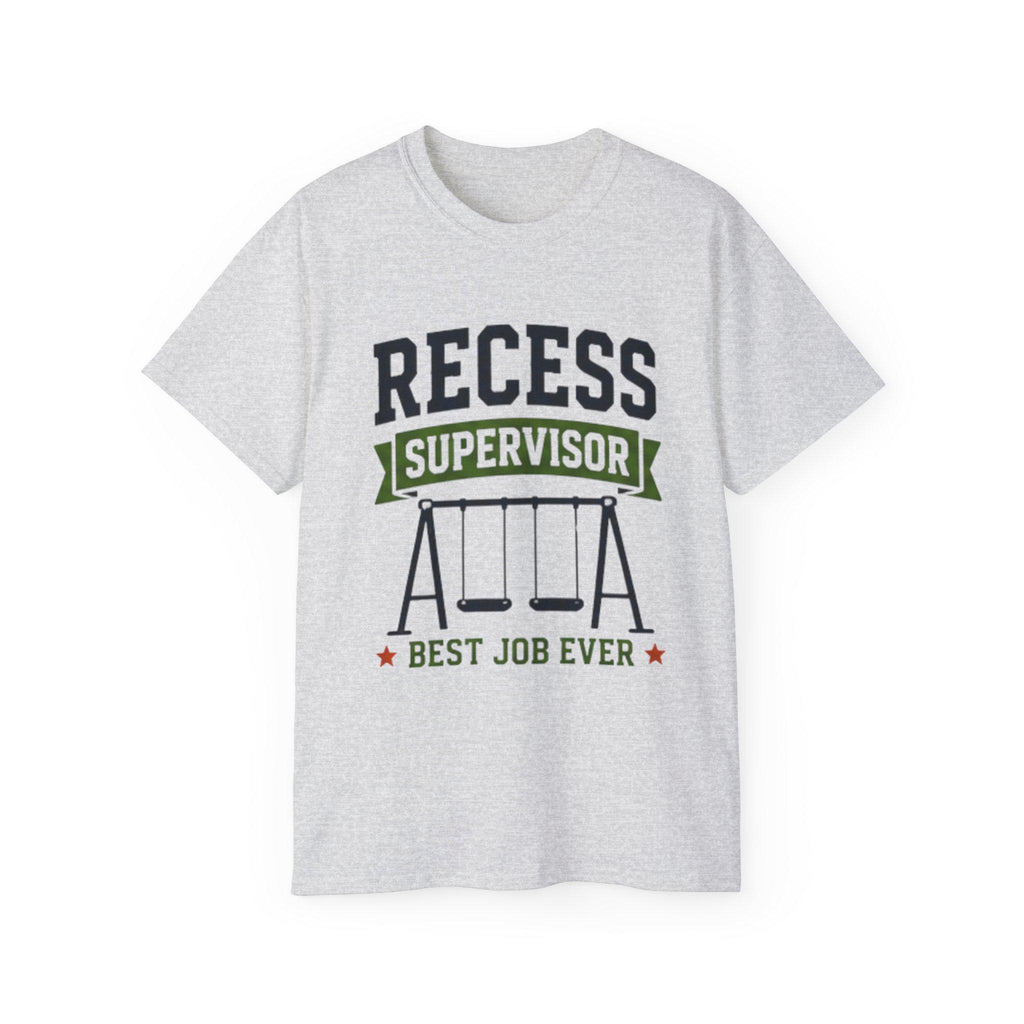 Recess Supervisor T-Shirt | Playground Swing Design, Dad Birthday Gift, Excellent Gift!