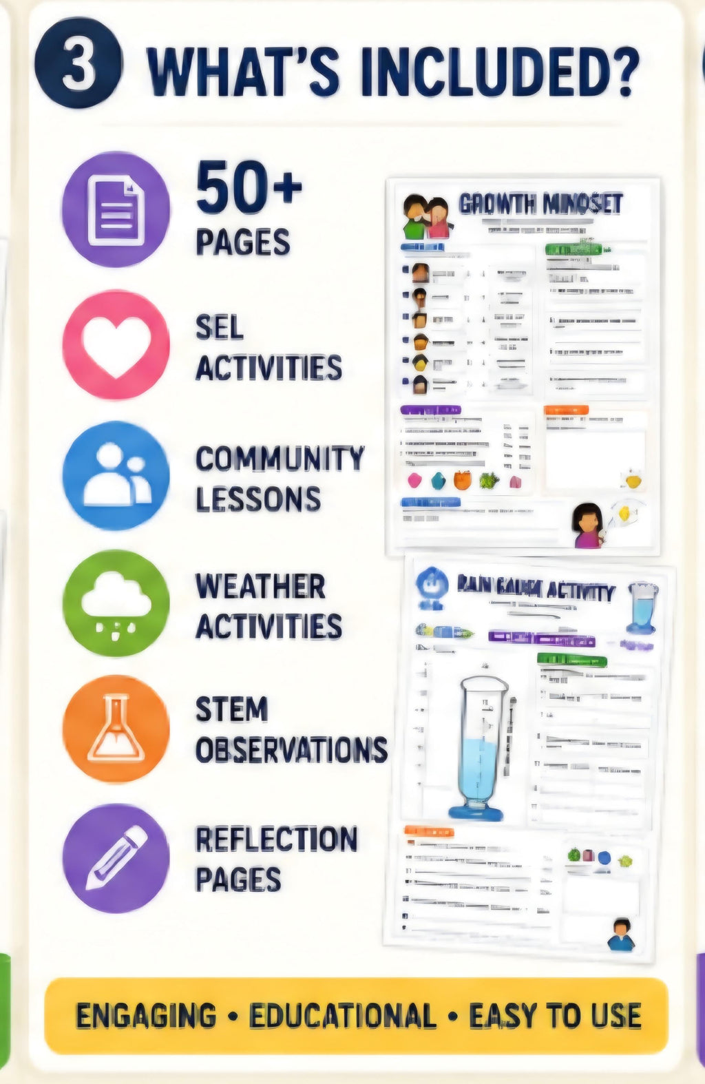 SEL Activities Bundle Printable, Environment and STEM Worksheets, Social Emotional Learning Homeschool PDF