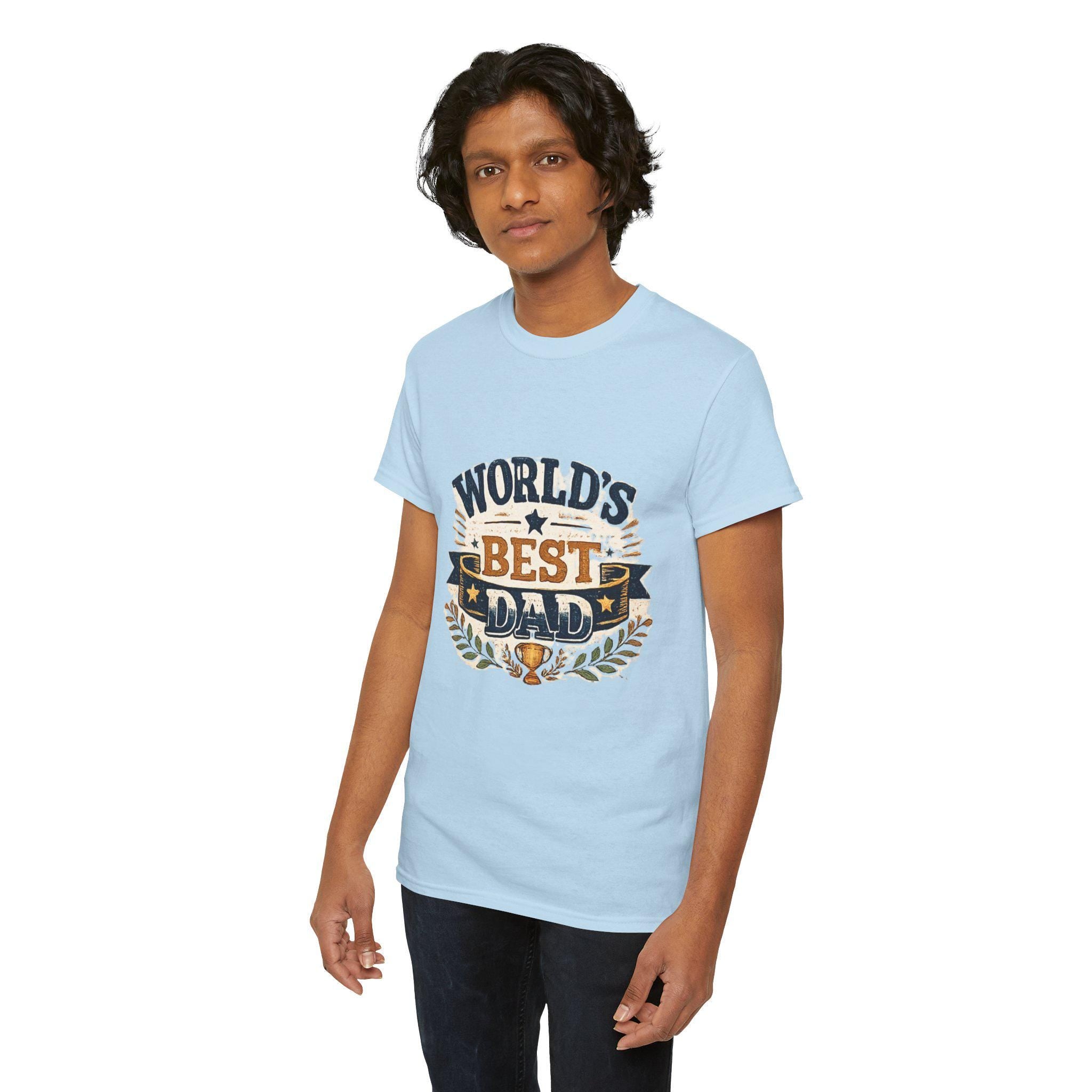 World's Dad Trophy Laurel T-Shirt | Father's Day Gift Tee, Excellent Gift!