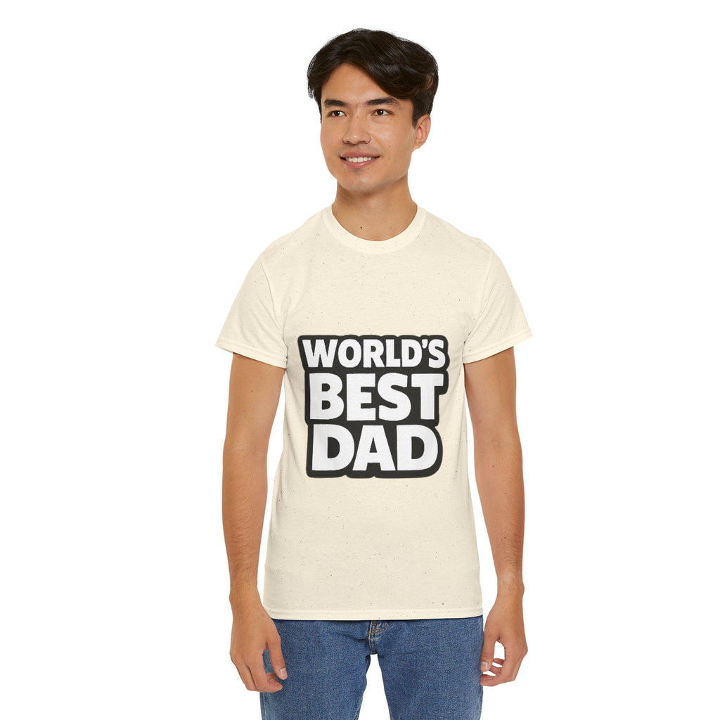 World Dad T-Shirt | Retro Bold Lettering Dad Tee, Excellent Gift!