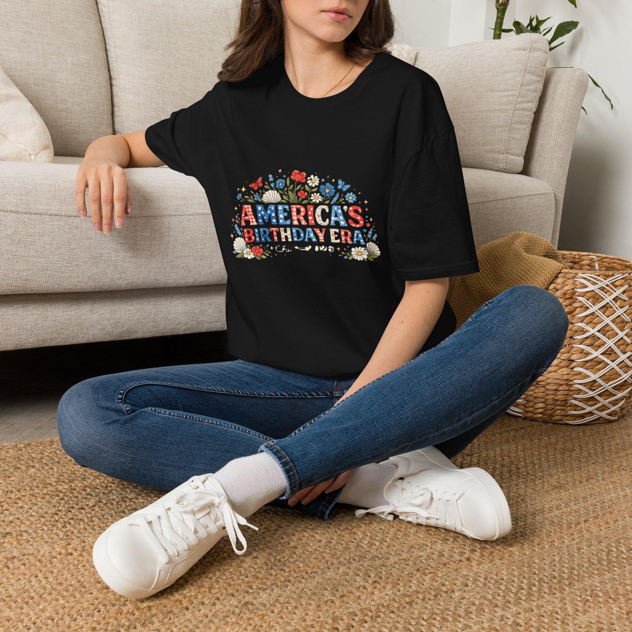 America's Birthday Era T-Shirt | Patriotic Floral Tee 1776-2026, Excellent Gift!