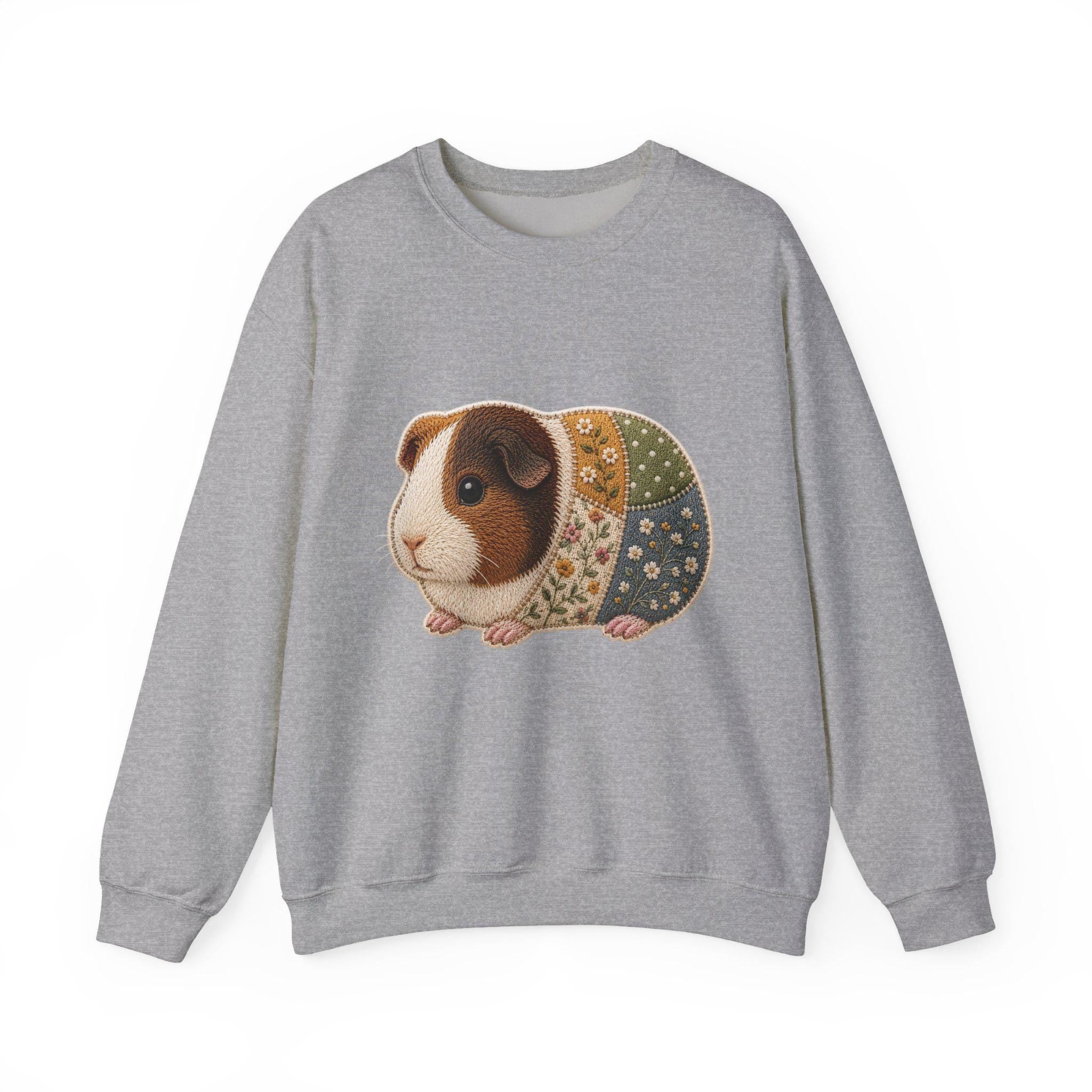 Patchwork Guinea Pig Sweatshirt | Quilted Animal Crewneck, Excellent Gift!
