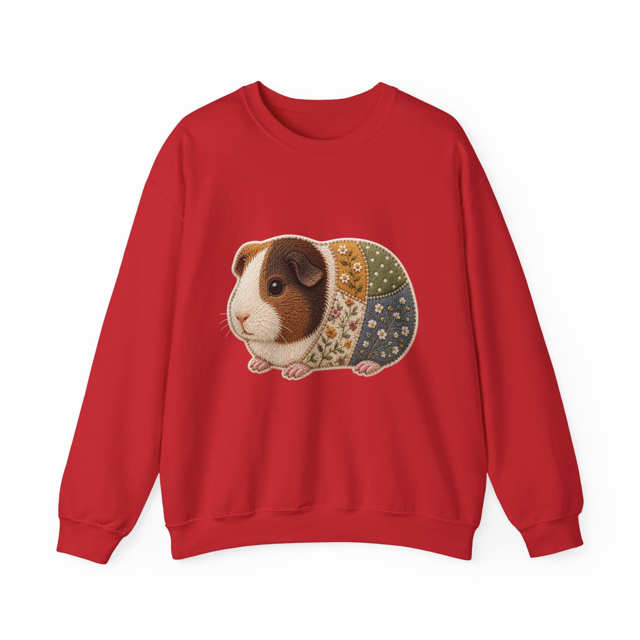 Patchwork Guinea Pig Sweatshirt | Quilted Animal Crewneck, Excellent Gift!