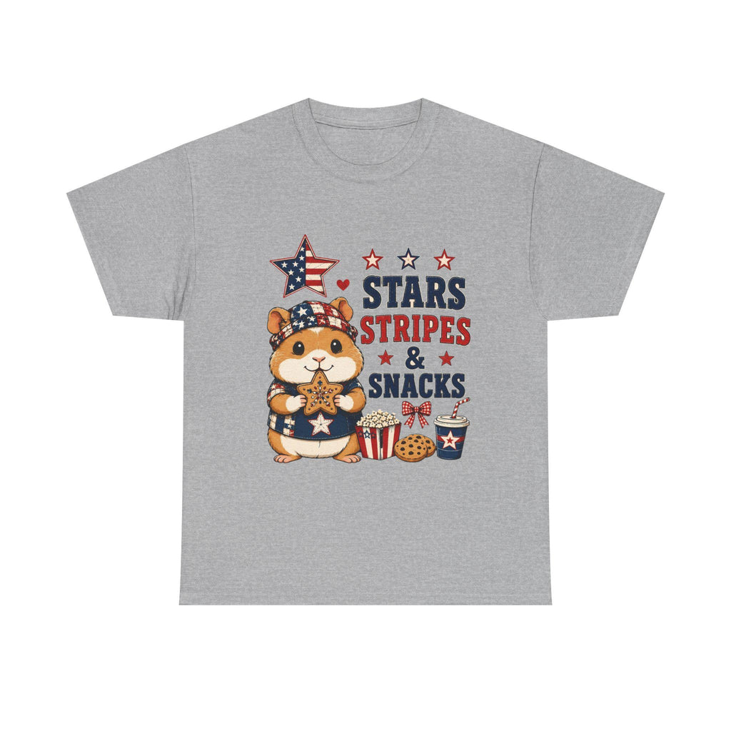 Stars Stripes & Snacks Hamster T-Shirt | Patriotic Fourth of July Tee, Excellent Gift!