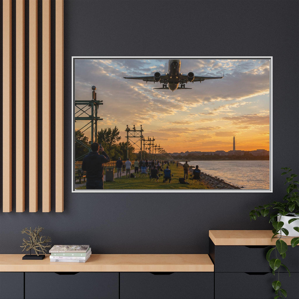 Gravelly Point Plane Landing Photography | Arlington Potomac Sunset (Digital Print), Excellent Gift!