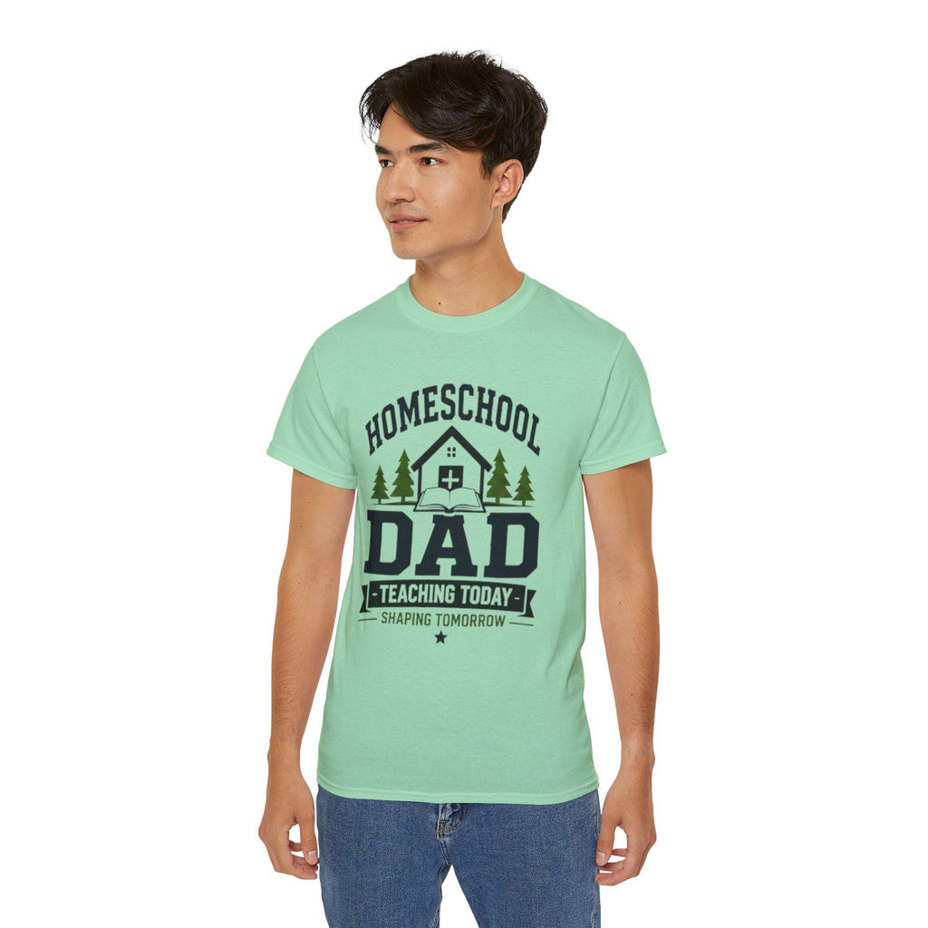 Homeschool Dad Shirt, Teaching Today Shaping Tomorrow Tee, Excellent Gift!