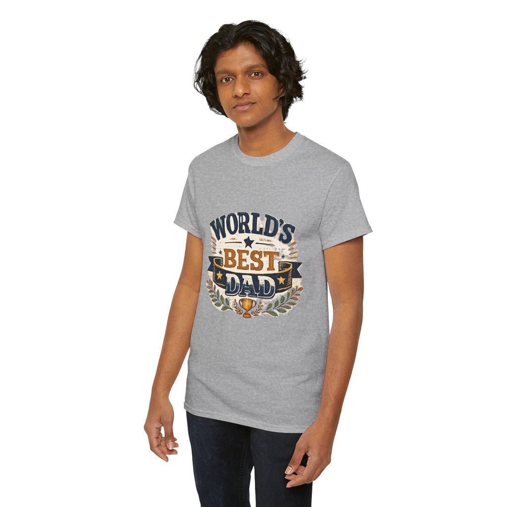 World's Dad Trophy Laurel T-Shirt | Father's Day Gift Tee, Excellent Gift!