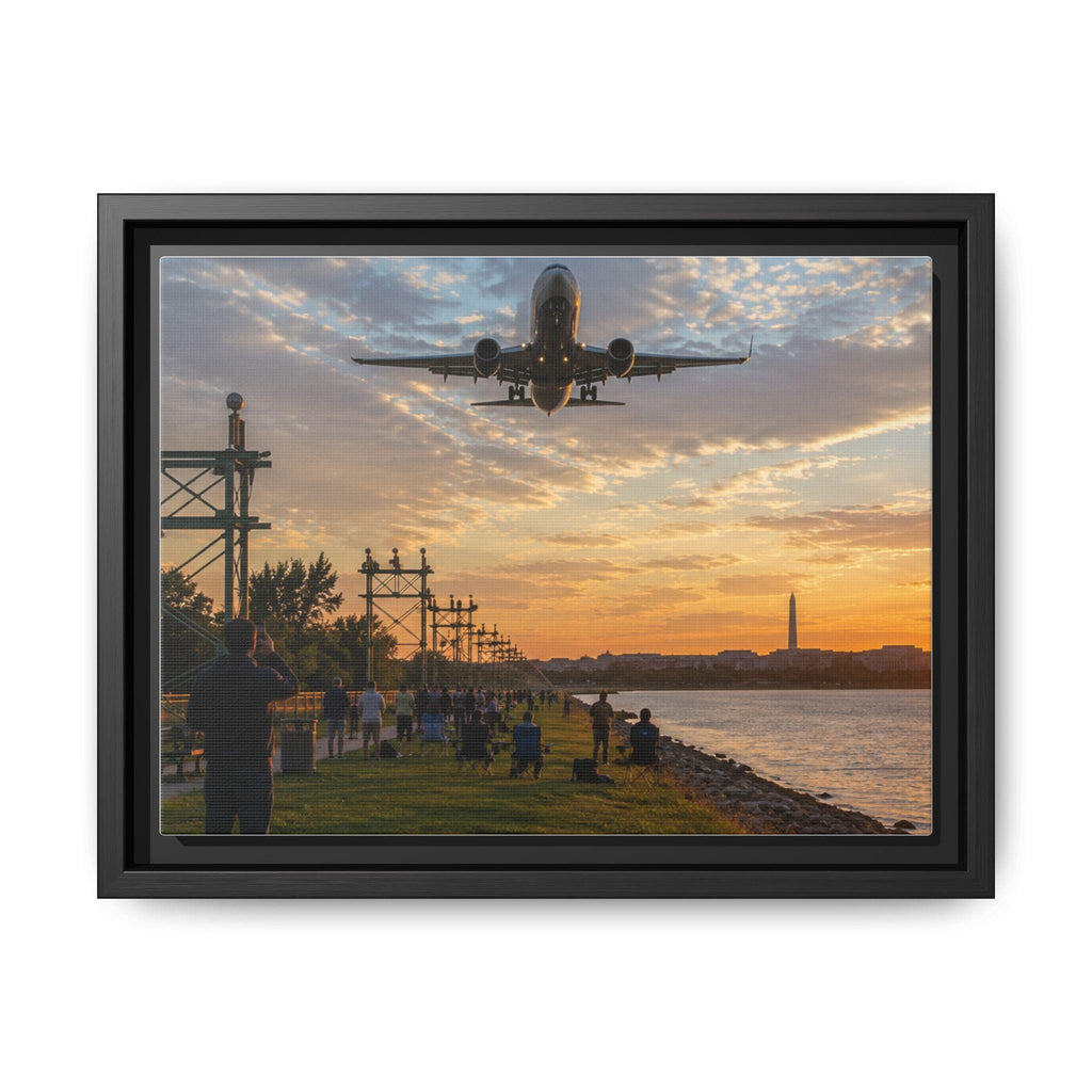 Gravelly Point Plane Landing Photography | Arlington Potomac Sunset (Digital Print), Excellent Gift!