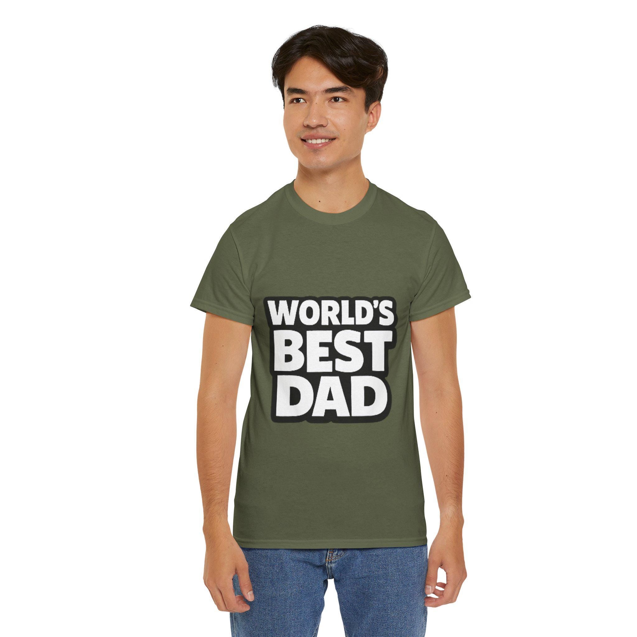 World Dad T-Shirt | Retro Bold Lettering Dad Tee, Excellent Gift!