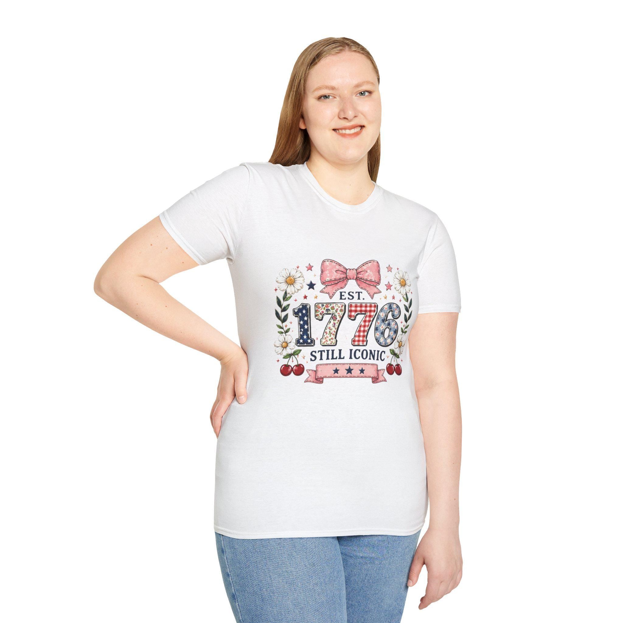 1776 Floral Patriotic T-Shirt | Americana Independence Day, 250th Anniversary Tee, Excellent Gift!