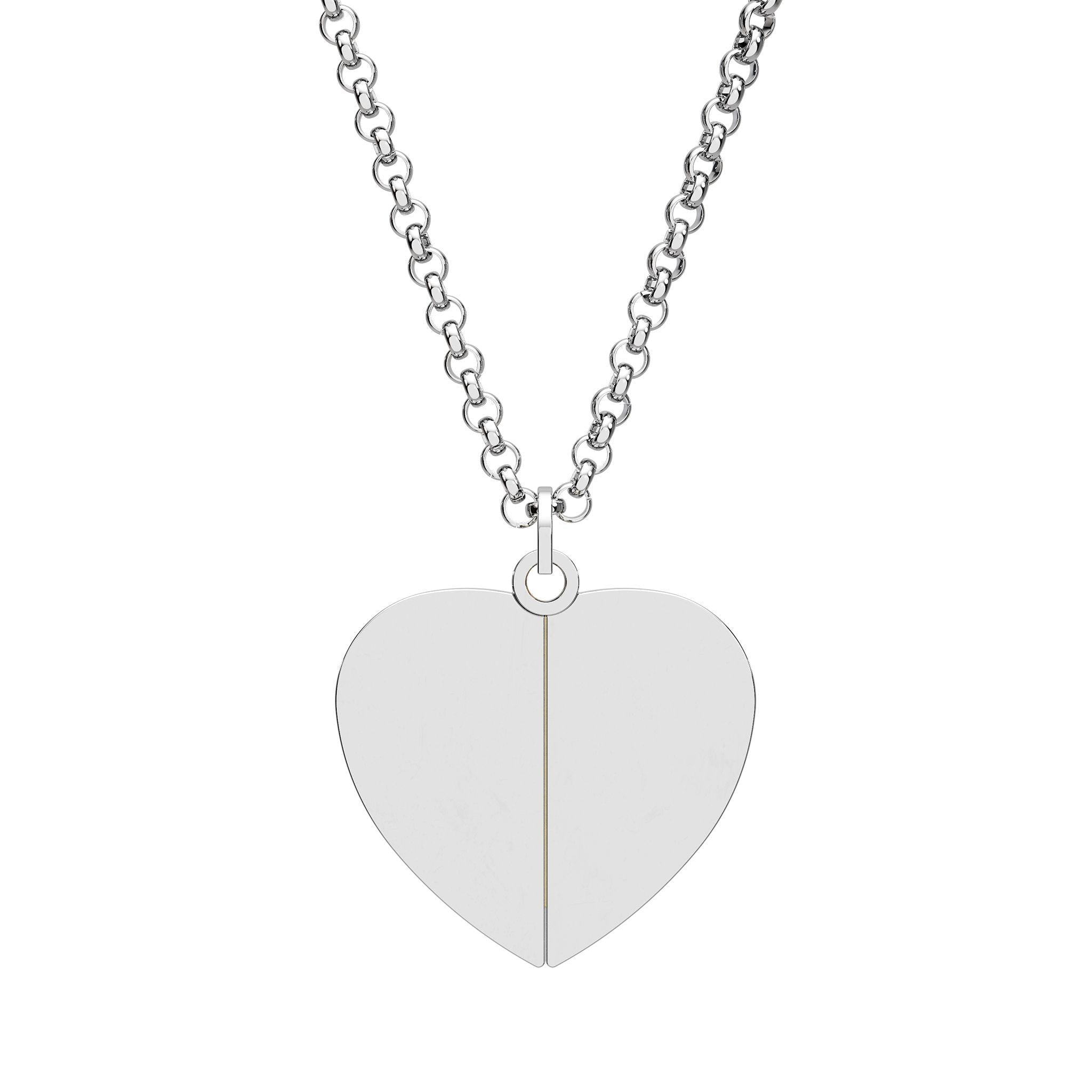 Push Present Hidden Message Heart Necklace, Engraved Heart Locket Necklace