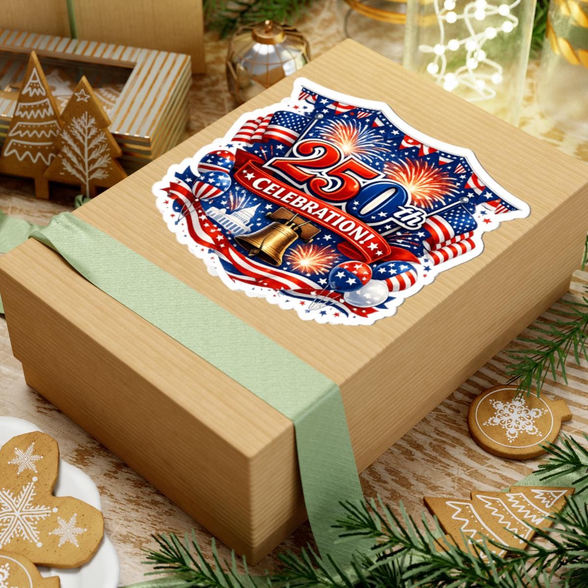 250th Celebration Sticker | Patriotic Fourth of July Kiss-Cut