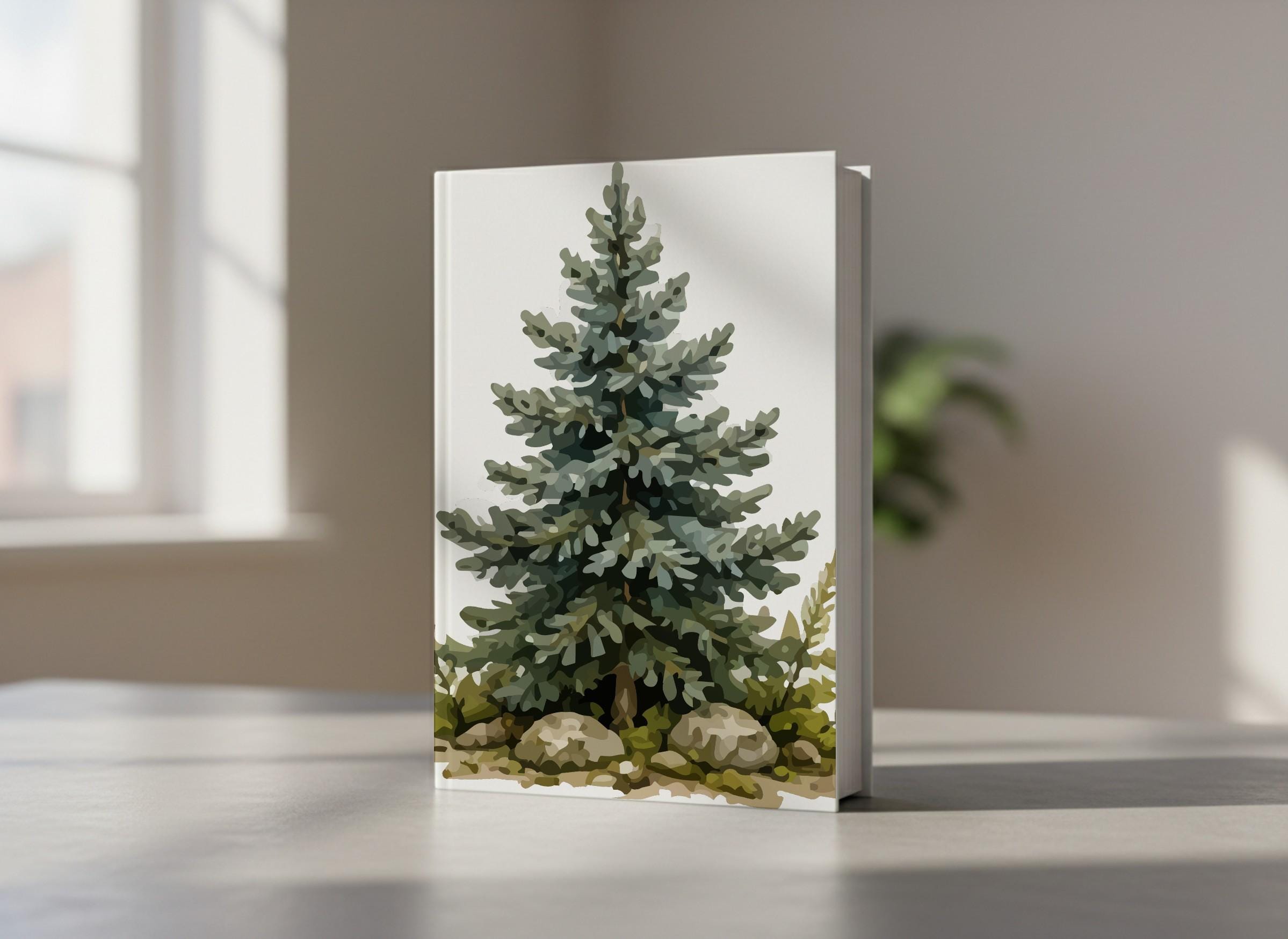 Watercolor Pine Tree Clipart Bundle, Woodland Evergreen Graphics (Digital Download), Excellent Gift!