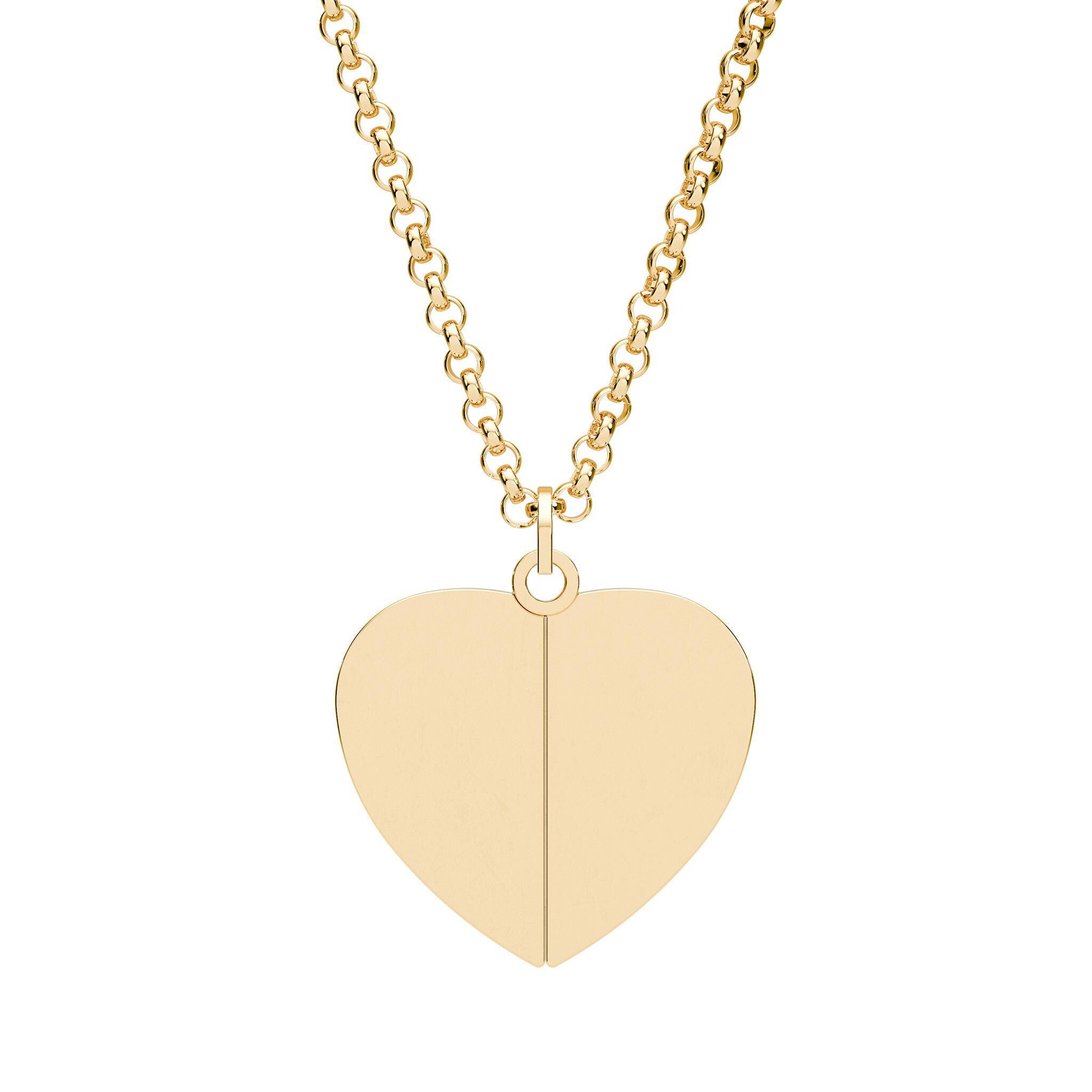 Push Present Hidden Message Heart Necklace, Engraved Heart Locket Necklace