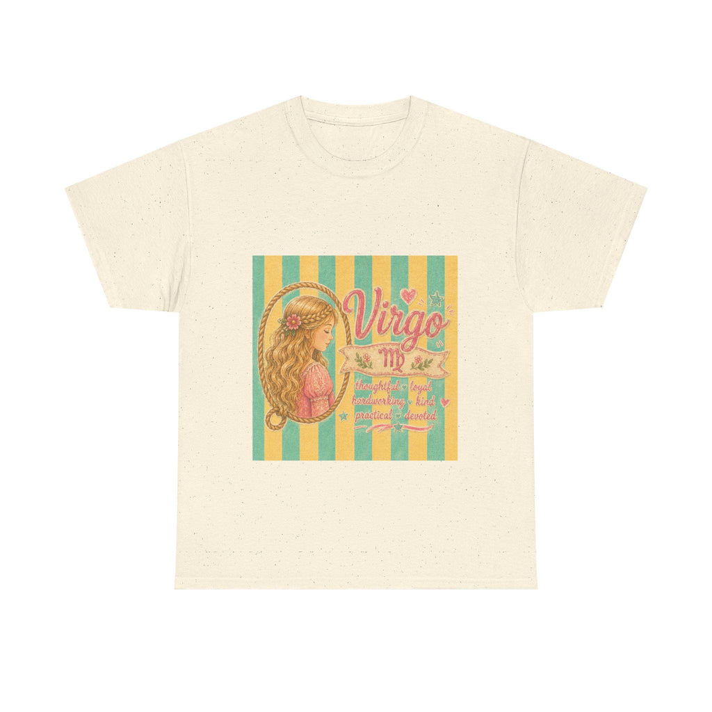 Virgo Zodiac Maiden Tee | Retro Striped Astrology Graphic Tee, Excellent Gift!