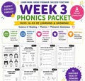 Homeschool Phonics Packet, Science of Reading K-2 Activities (Digital Download), Excellent Gift!