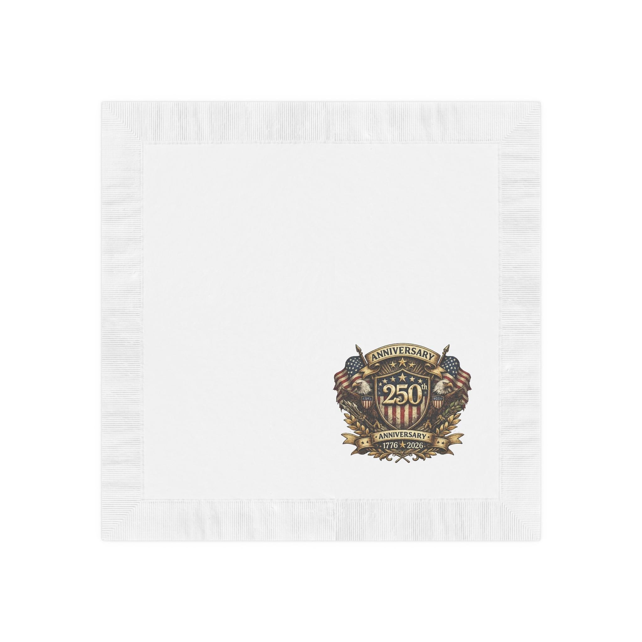 250th Anniversary Crest Napkins | 1776-2026 Patriotic Party Napkin, Excellent Gift!