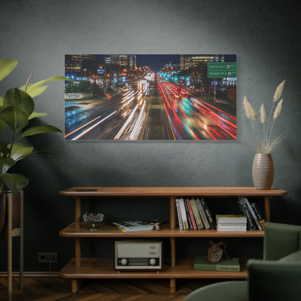 Fairfax Blvd Night Cityscape Print | Northern Virginia Wall Art (Digital Download), Excellent Gift!