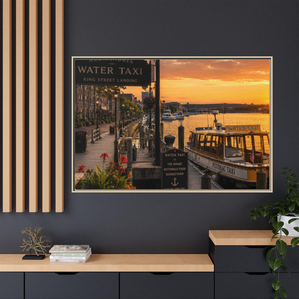 Alexandria VA Harbor Water Taxi Sunset Art (Digital Download) King Street Landing Waterfront Scene, Excellent Gift!