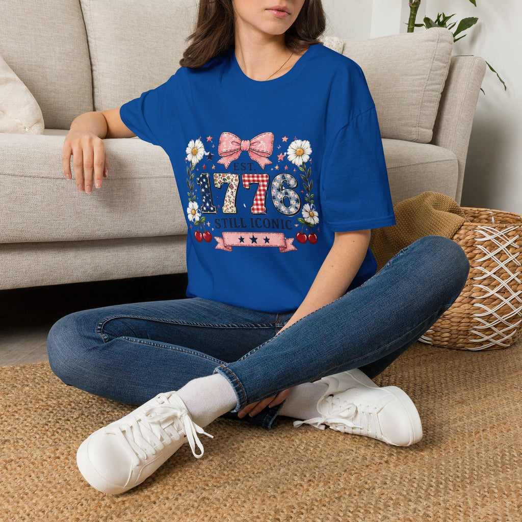 1776 Floral Patriotic T-Shirt | Americana Independence Day, 250th Anniversary Tee, Excellent Gift!