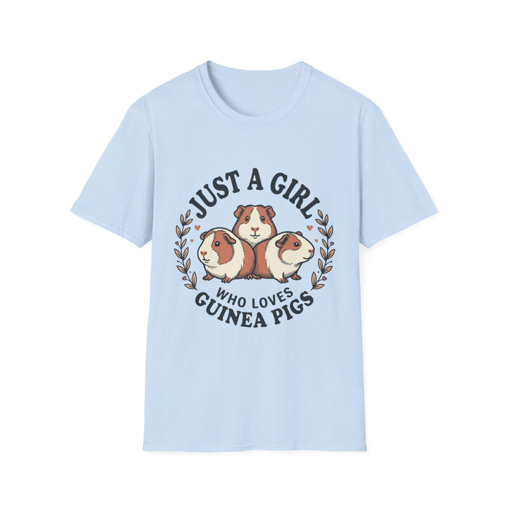 Just a Girl Who Loves Guinea Pigs T-Shirt | Guinea Pig Illustration